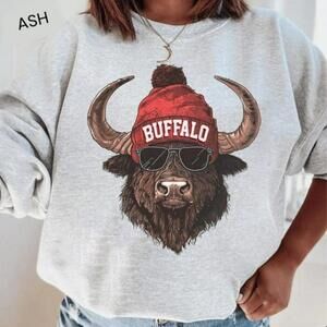 Buffalo Football Fan Sweatshirt Be Good Do Good Game Day Buffalo Mascot Sweater
